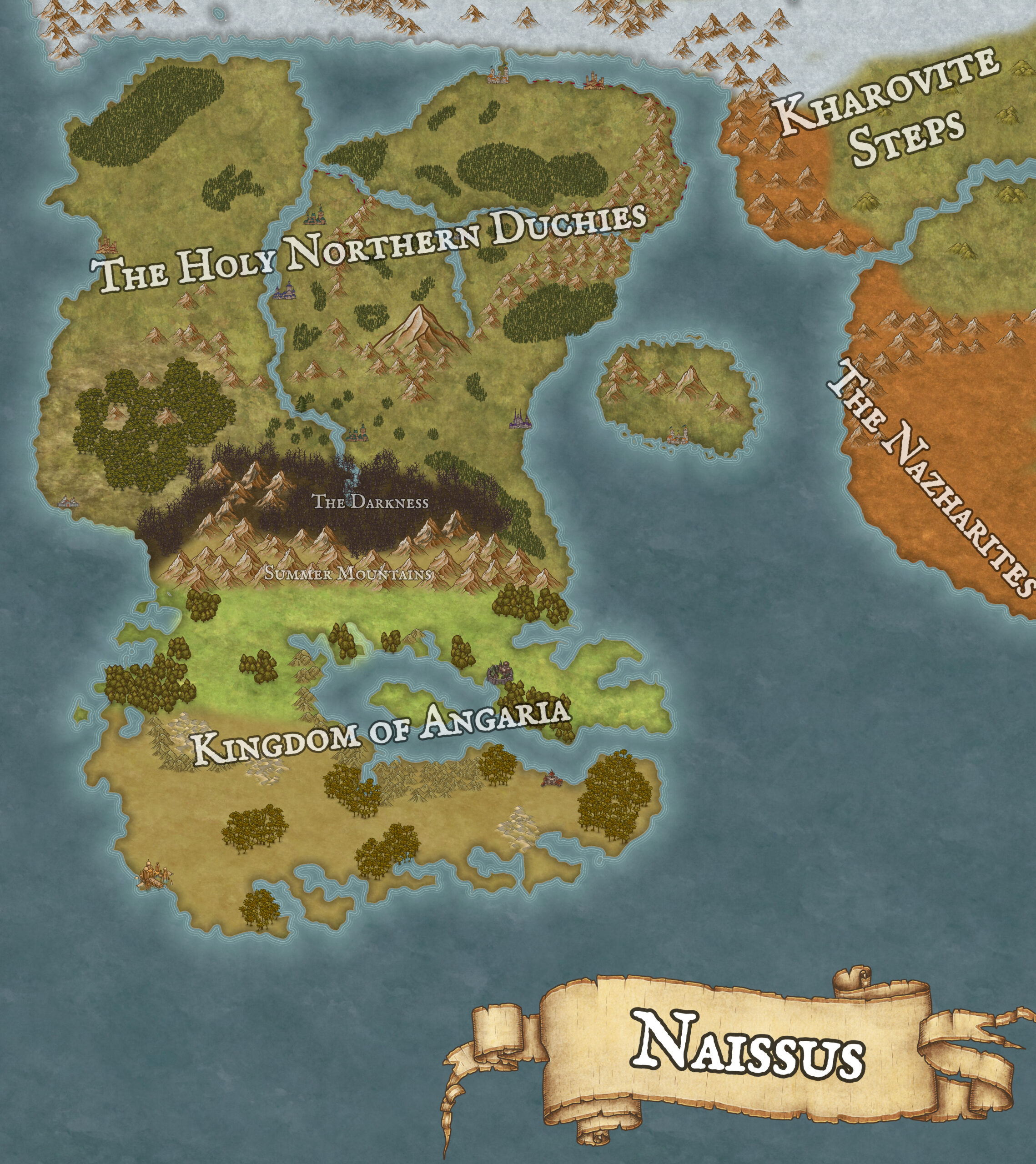 Map of the Naissus subcontinent